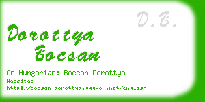 dorottya bocsan business card